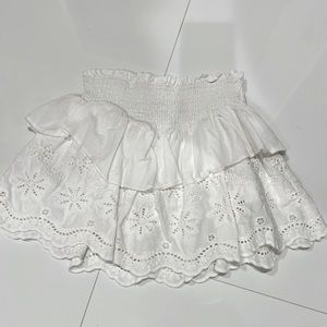 Katie J NYC white eyelet skirt